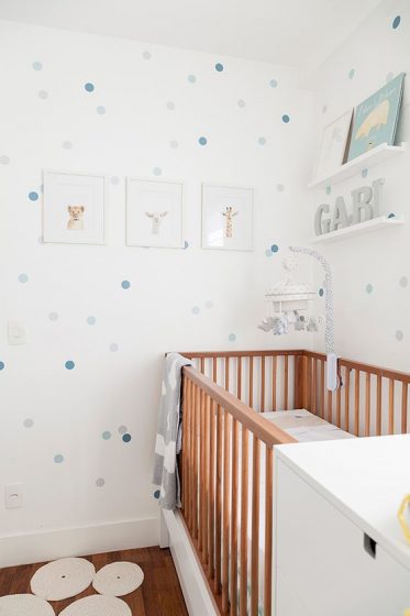 Quarto infantil poá azul - Pilulas maternas